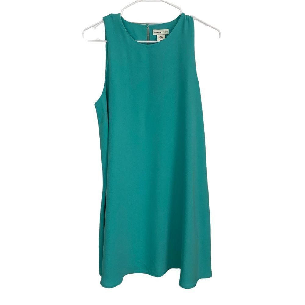 Adrienne Vittadini Teal Sleeveless A-Line Dress‎ Sz M